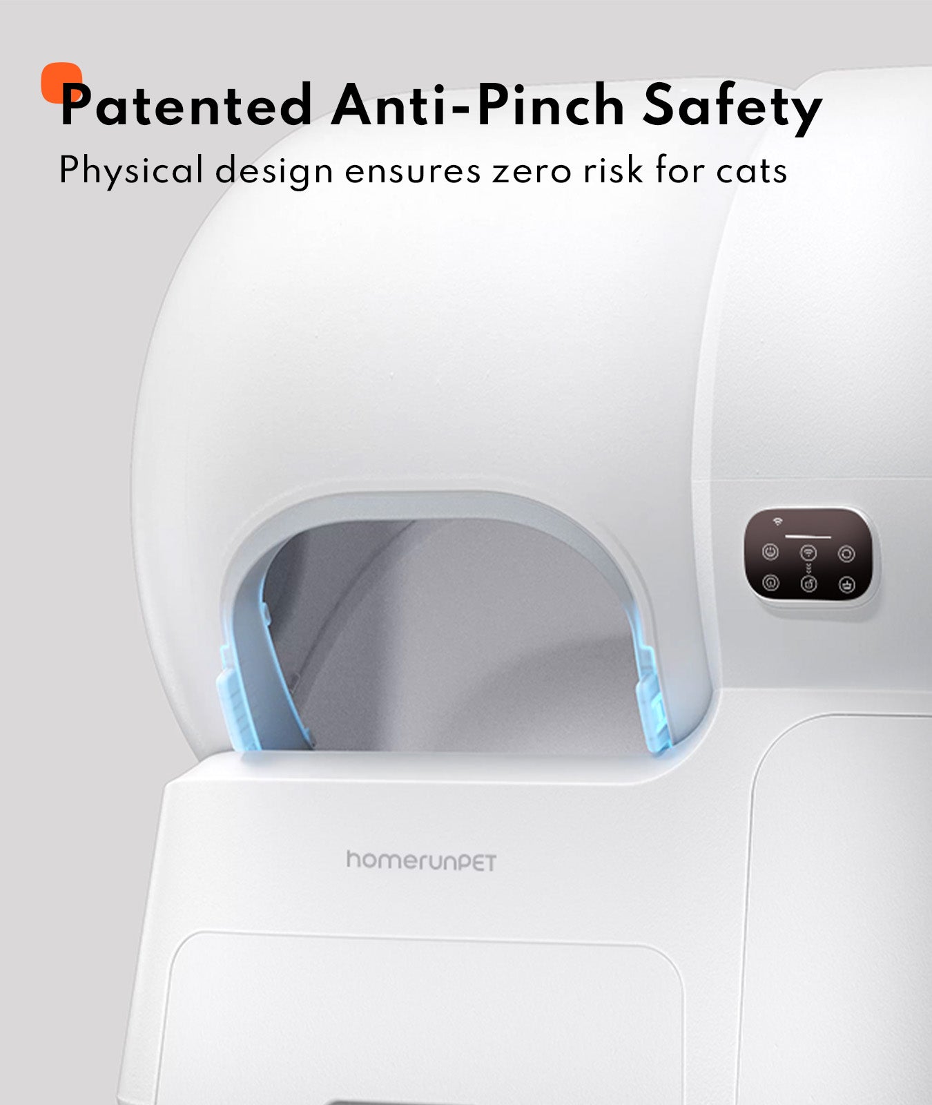 Homerunpet Bac à litière intelligent entièrement automatique CS106, XL (106 L), Recharge automatique, Conception sûre anti-écrasement, Convient aux chats de 10 kg et aux grands chats
