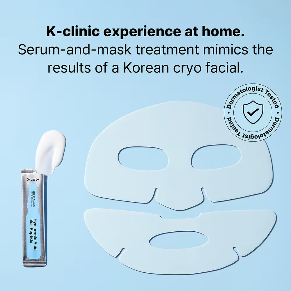 Dr.Jart+ Cryo Rubber Masque hydratant visage à l’acide hyaluronique - 4 g + 40 g