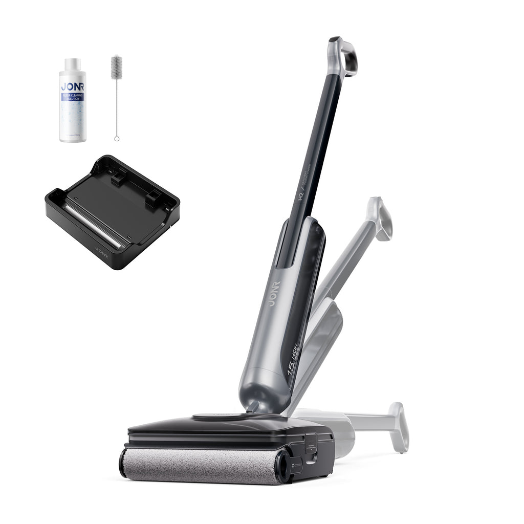 JONR H2 aspirateur laveur 20 000 Pa, nettoyage des sols sans fil, position allongée à plat à 180°, conçu pour une combinaison d’aspirateur et de serpillière pour sols durs