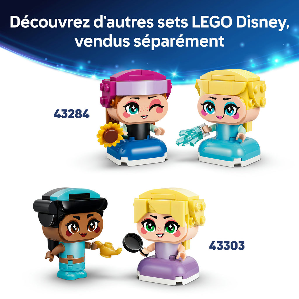 LEGO Disney Princess 43291 Mini Belle & Tiana avec Set de Construction du Château