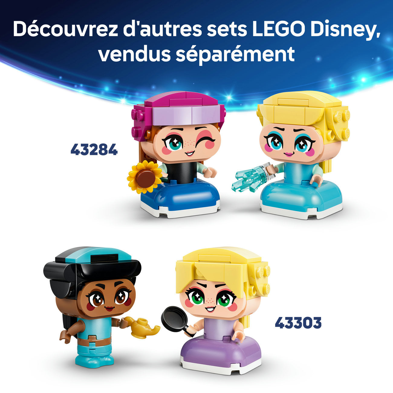 LEGO Disney Princess 43291 Mini Belle & Tiana avec Set de Construction du Château