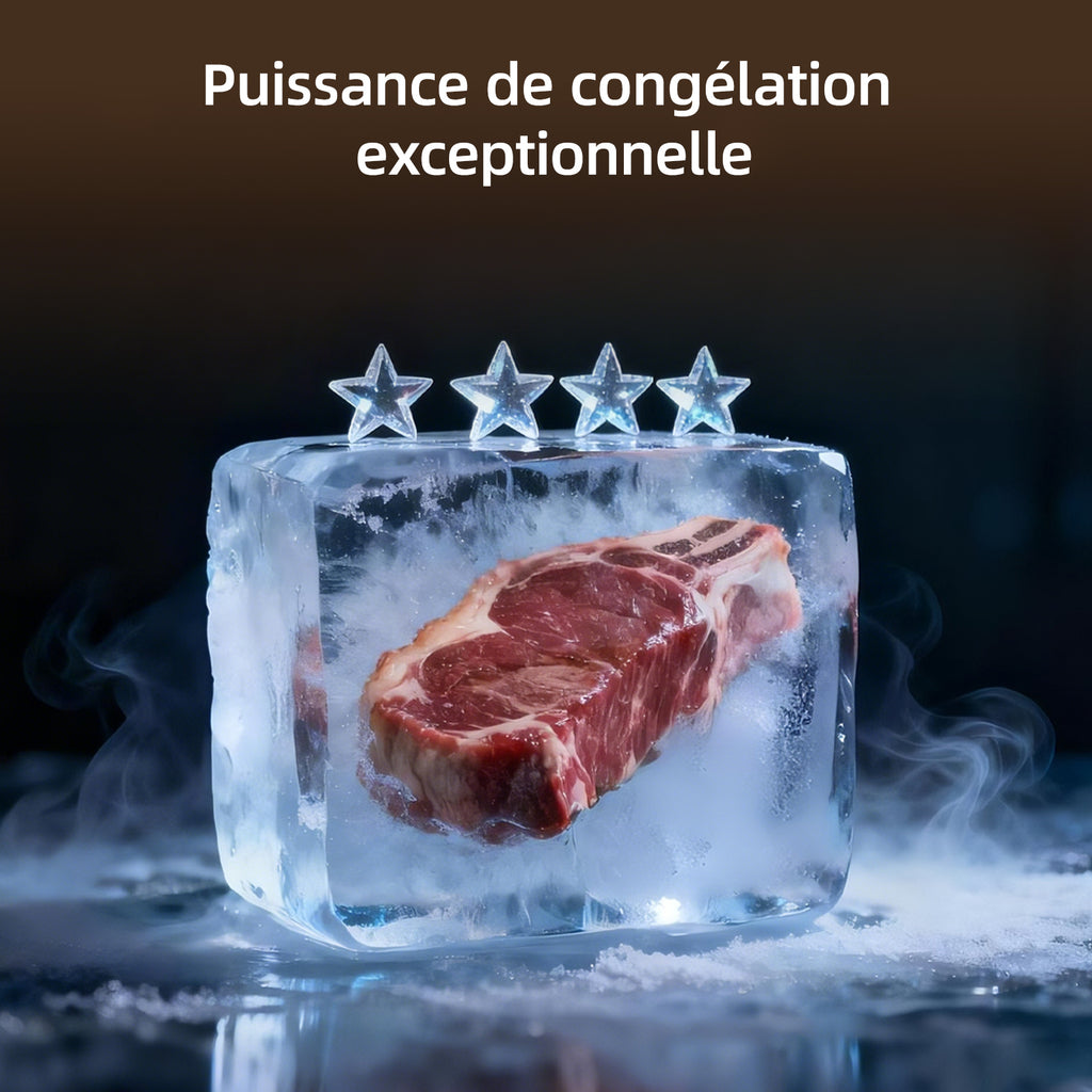 CHiQ JR227LSE Combiné réfrigérateur-congélateur, 227 L, Argent, Faible givre, Congélation 4 étoiles, Réfrigérateur 153 L et congélateur 74 L, Largeur compacte 54 cm, Porte réversible, Pieds réglables [Classe énergétique E]