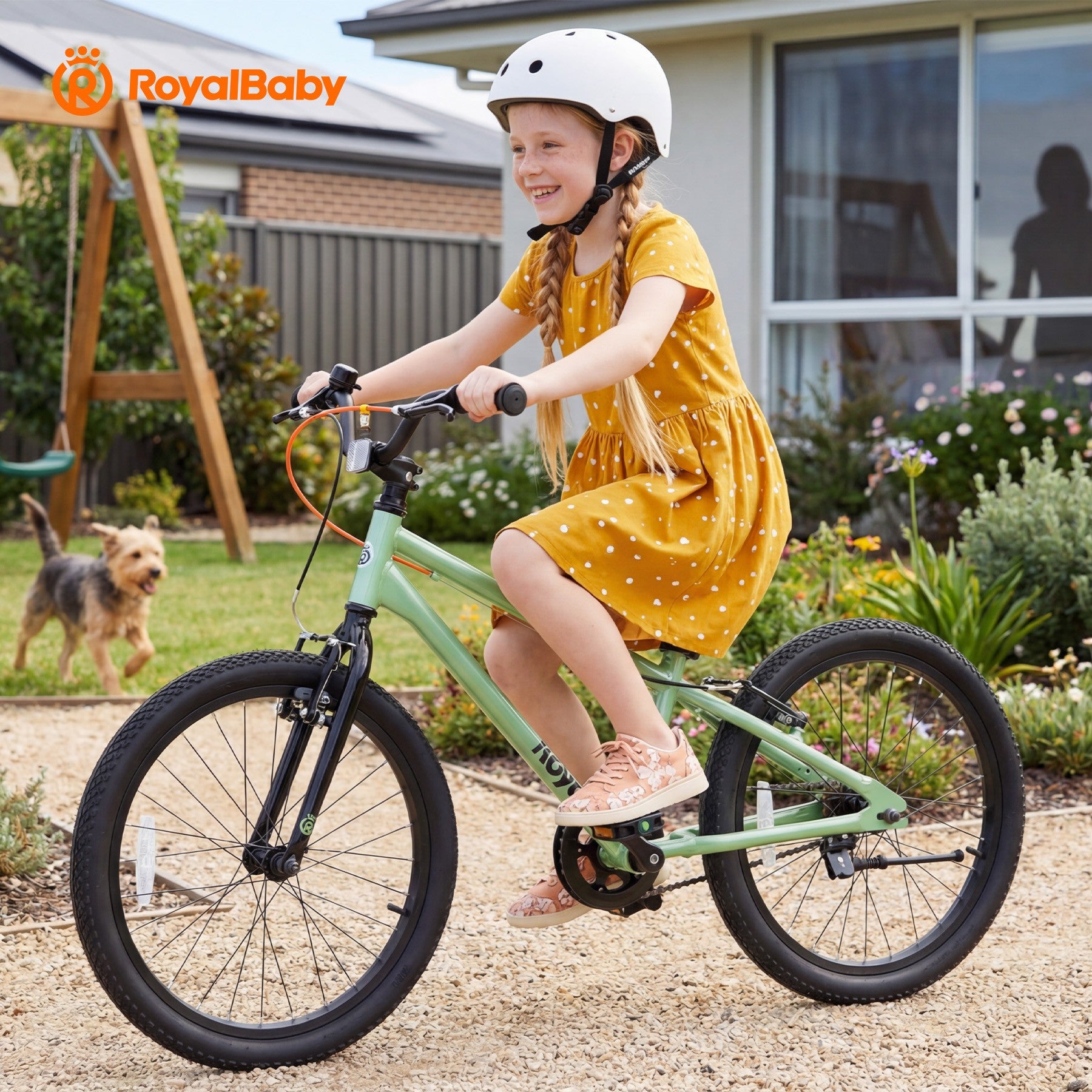 RoyalBaby+ Vélo pour enfants+ Aluminium Freestyle PRO+ 18 pouces Vert, Poids net 6,9 kg