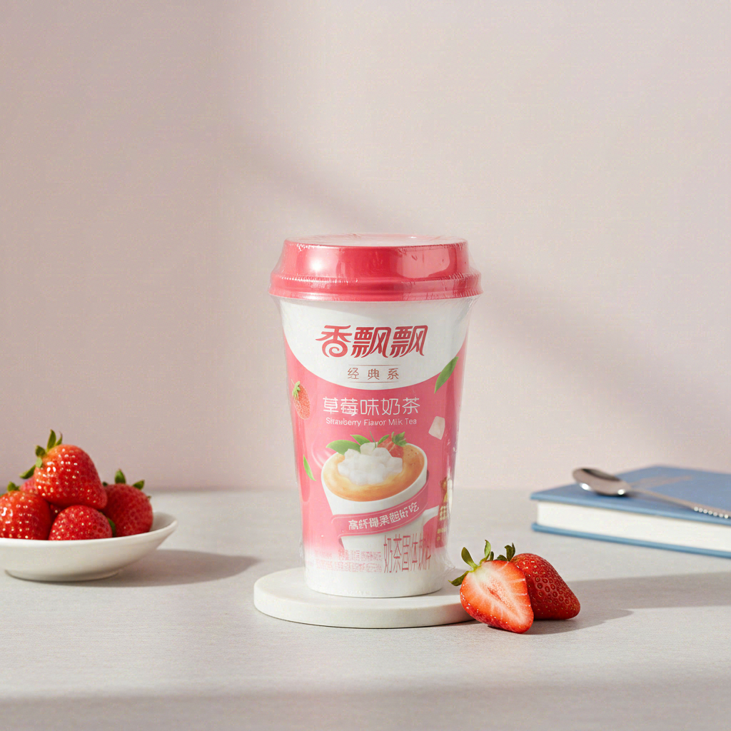 Senpure Thé au lait en poudre classique saveur fraise 80 g