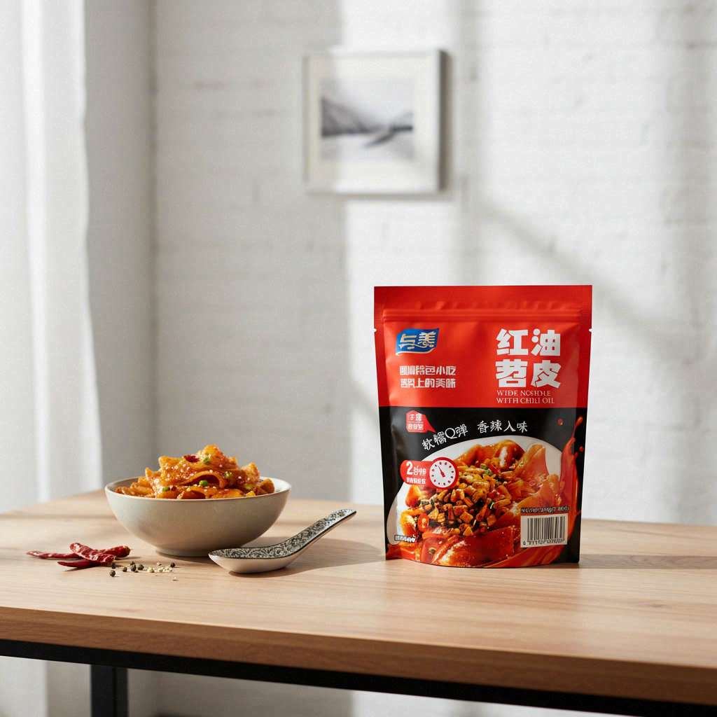 Yumei Nouilles larges à l'huile de piment 210 g