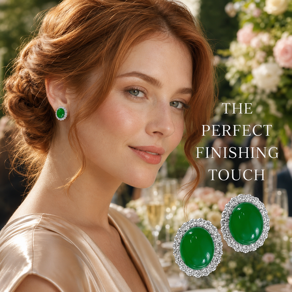 VoxorAI Boucles d'oreilles puces en calcédoine naturelle verte, Boucles d'oreilles, Boucles d'oreilles, Boucles d'oreilles, Boucles d'oreilles Toutes saisons