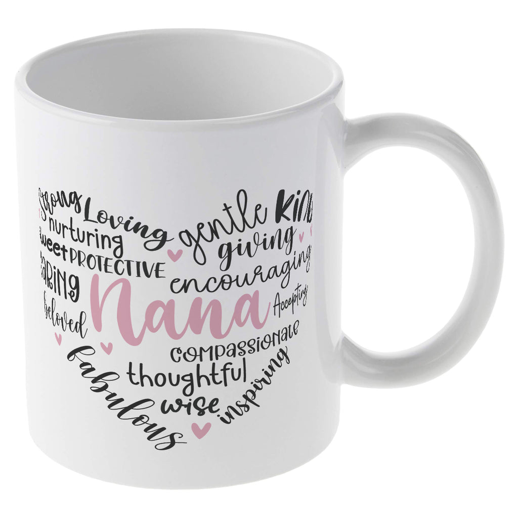 Alphynix 1 pièce mug hommage à mamie, tasse à café en céramique 11 oz avec cœur de mots d’amour, meilleur cadeau pour mamie, cadeau pour grand-mère anniversaire Noël Saint-Valentin