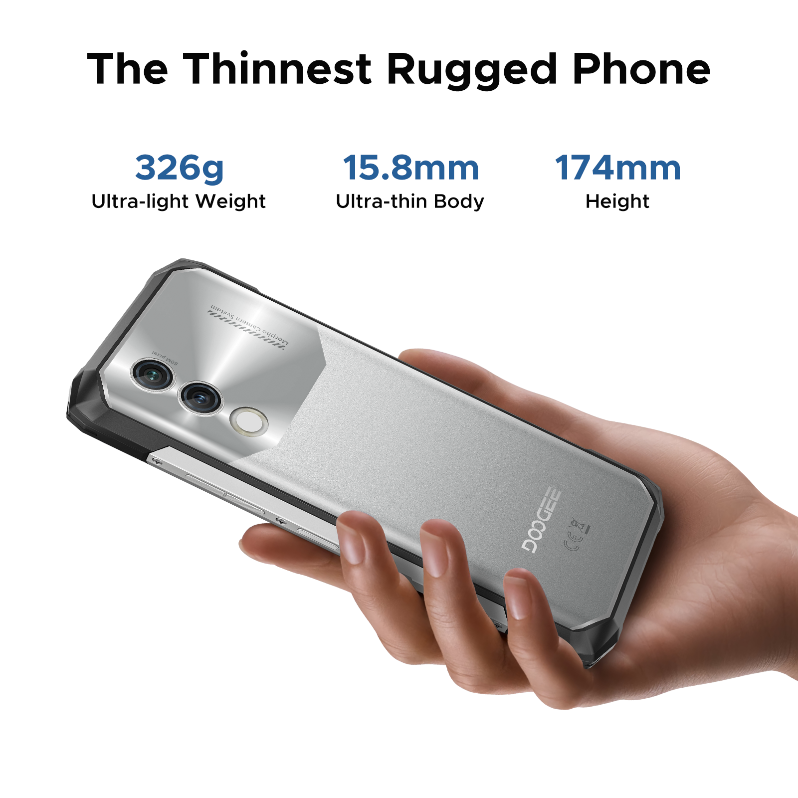 DOOGEE Blade 10 Smartphone robuste et puissant, (2025) 24 Go + 256 Go / 2 To, 10300 mAh Android, 50 MP, 6,6" HD+, 3 emplacements pour carte, Téléphones mobiles débloqués 4G double SIM