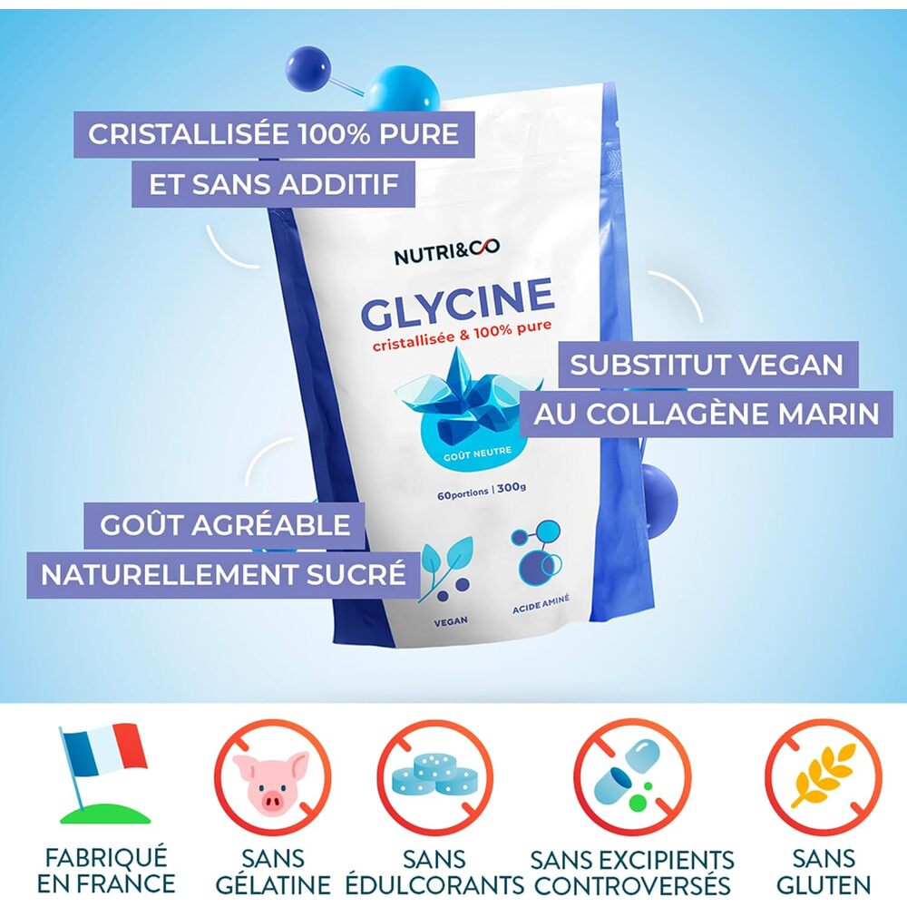 Nutri&Co Glycine cristallisée en poudre - 300 g