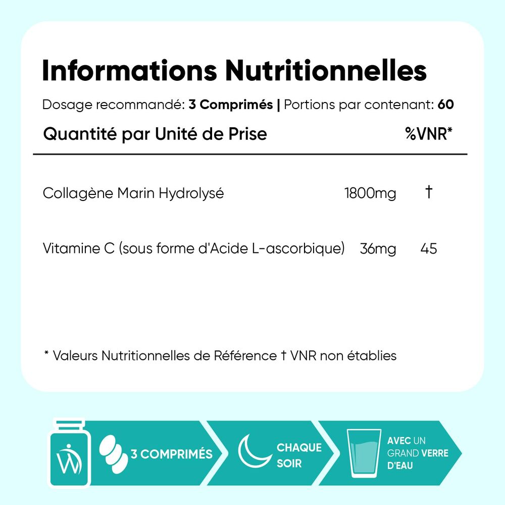 WeightWorld Collagène marin 180 comprimés