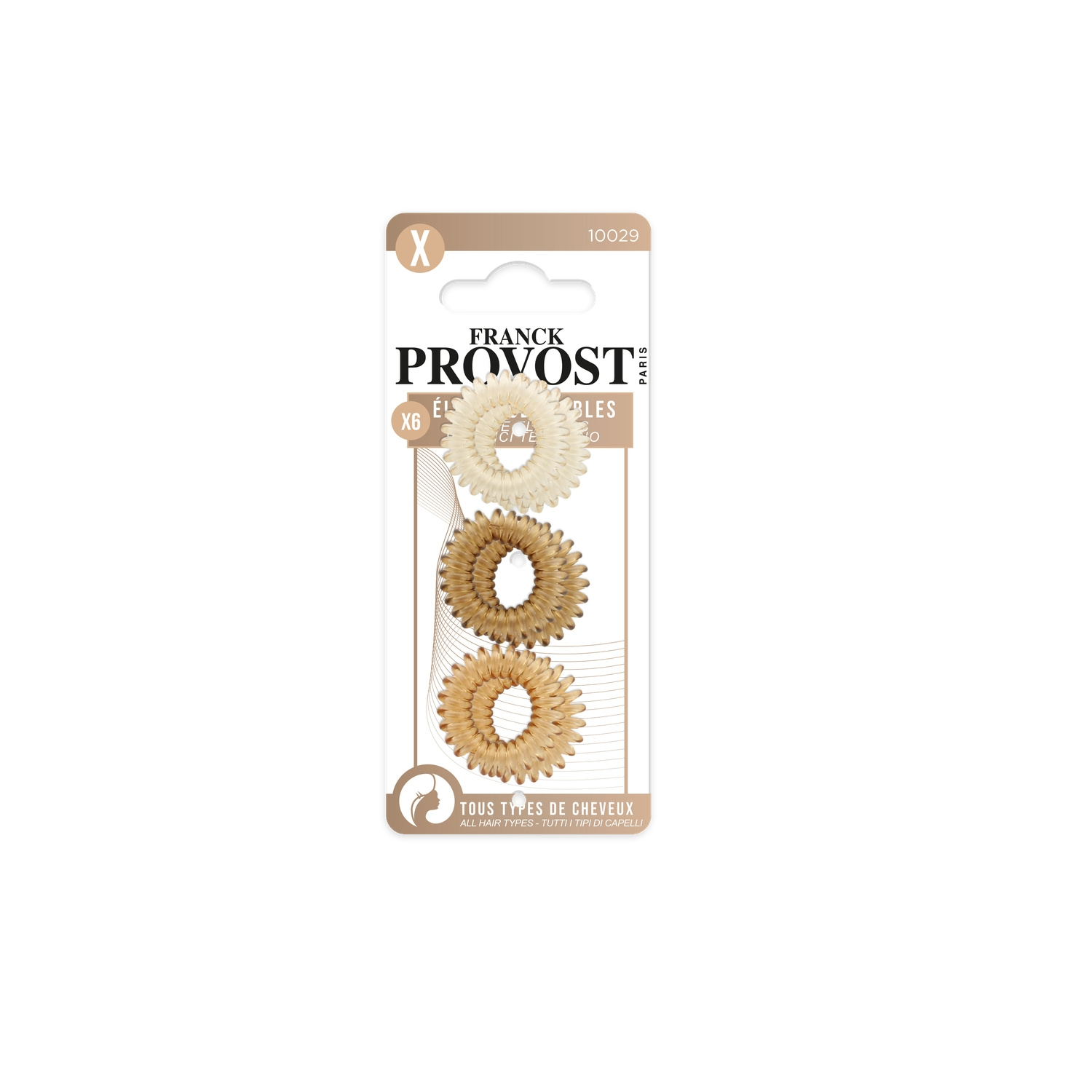 FRANCK PROVOST Élastiques à Cheveux - Lot de 6 pièces