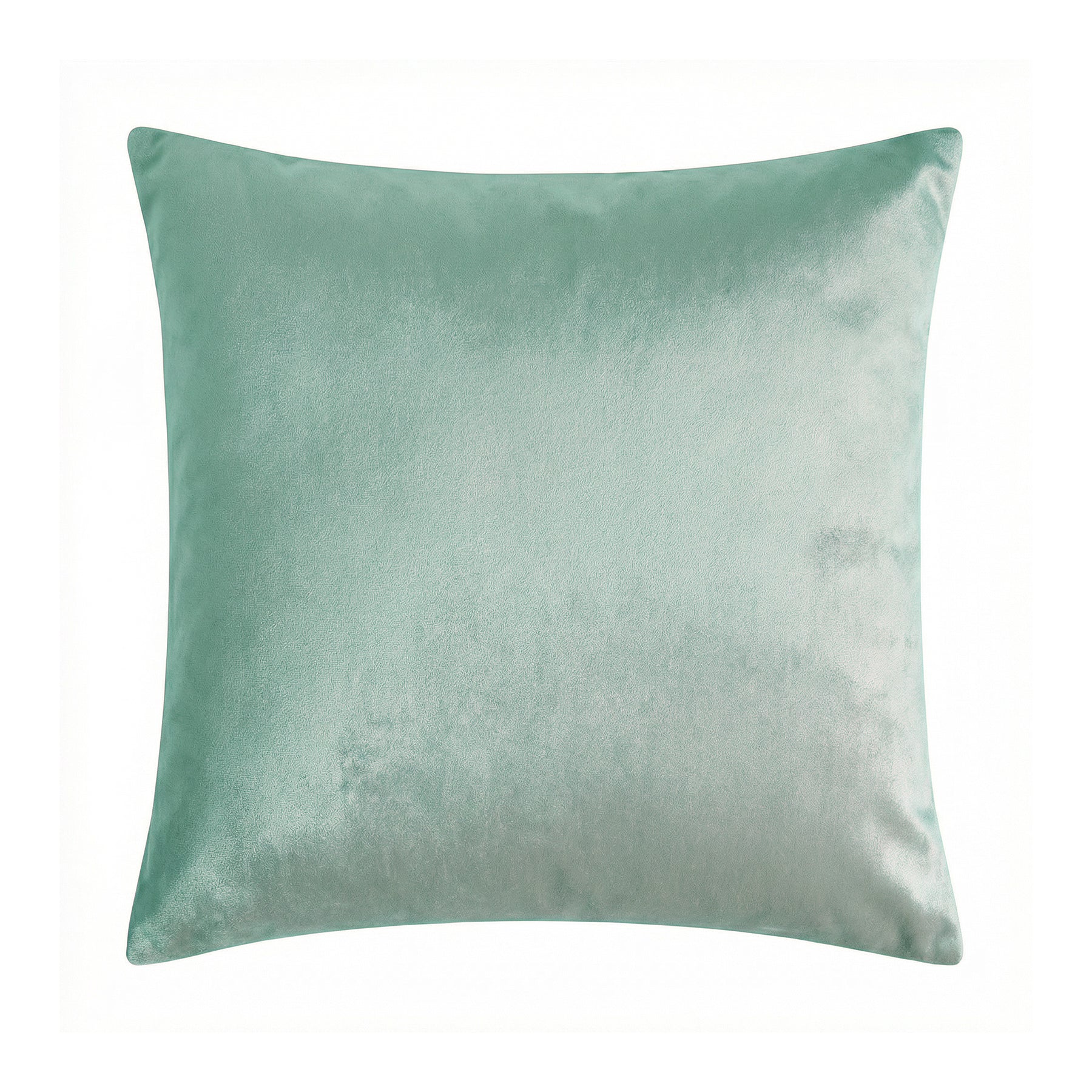 Deconovo Housse de coussin en velours néerlandais, coloris vert clair, 50 x 50 cm, 1 pièce