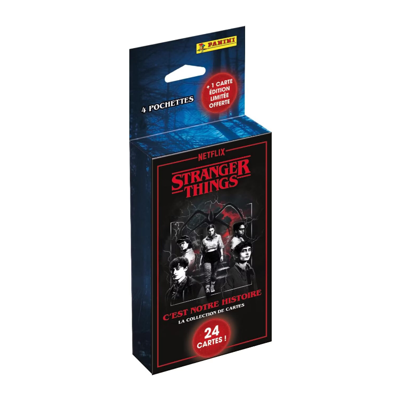PANINI STRANGER THINGS TRADING CARDS Blister 4 pochettes + 1 carte édition limitée
