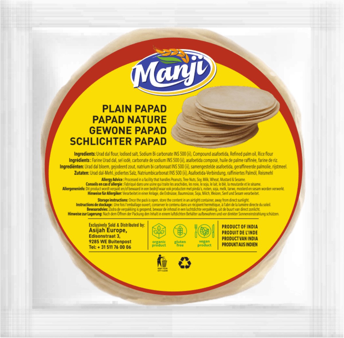 Papad Madras goût nature 100 g