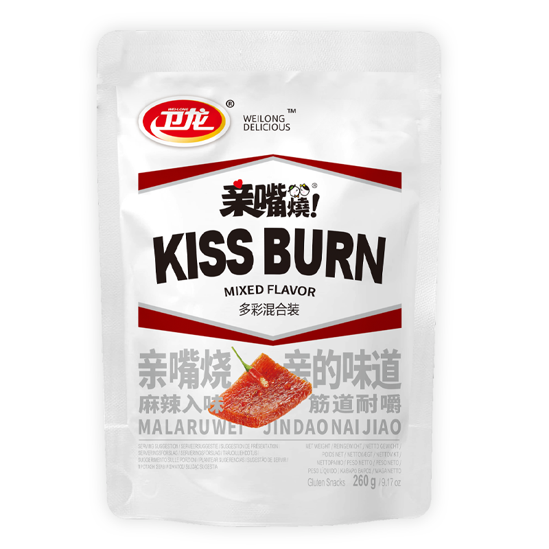 Wei Long En-cas Kiss Burn Saveurs assorties 260 g (env. 26 sachets)