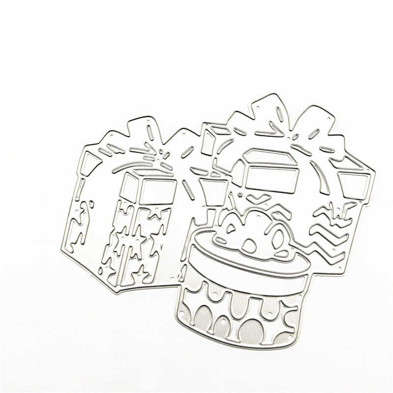 Silver Box Dies de Découpe Stencils de Gaufrage en Métal pour Scrapbooking Album Photo Cartes en Papier Décoratives Création de Cadeaux, Découpe et Gaufrage, Dies de Découpe pour Scrapbooking