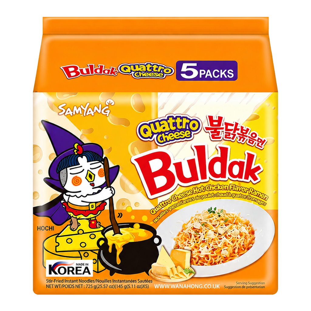 Samyang Buldak Ramen Quattro Fromages 145 g × 5 pièces