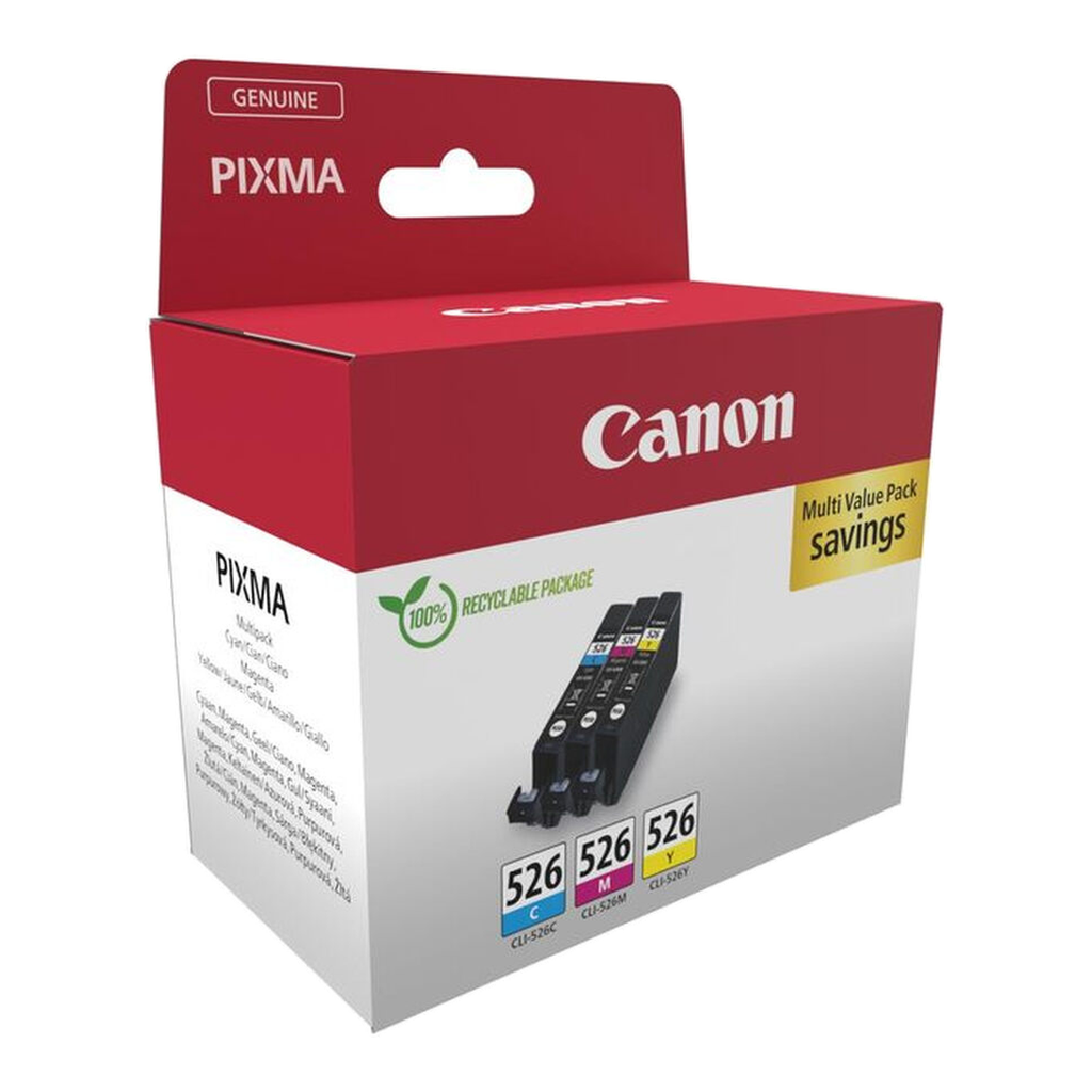 Canon 4541B019 Cartouches d’encre, Lot de 3 - Cyan, Magenta, Jaune, D’origine