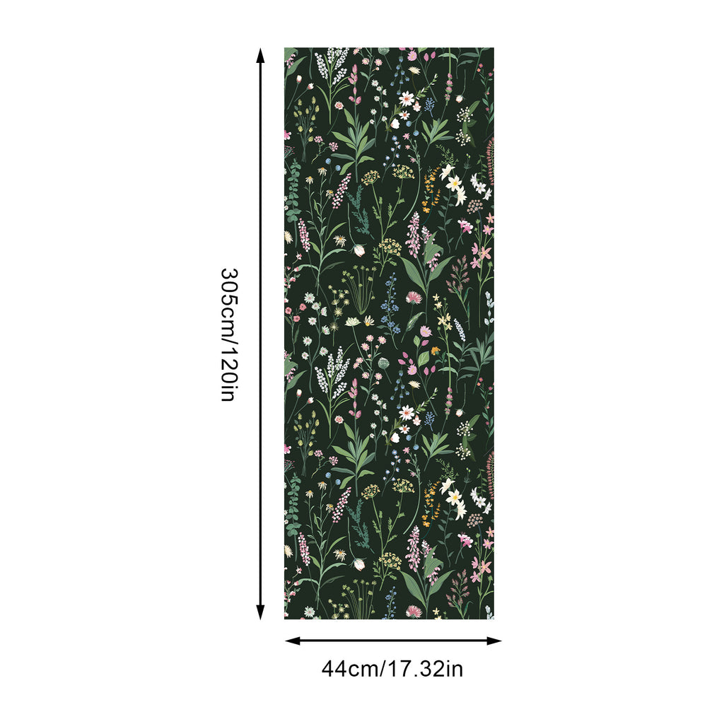 Papier Peint Auto-Adhésif Murgall Printemps Noir 44x305cm 1 Rouleau