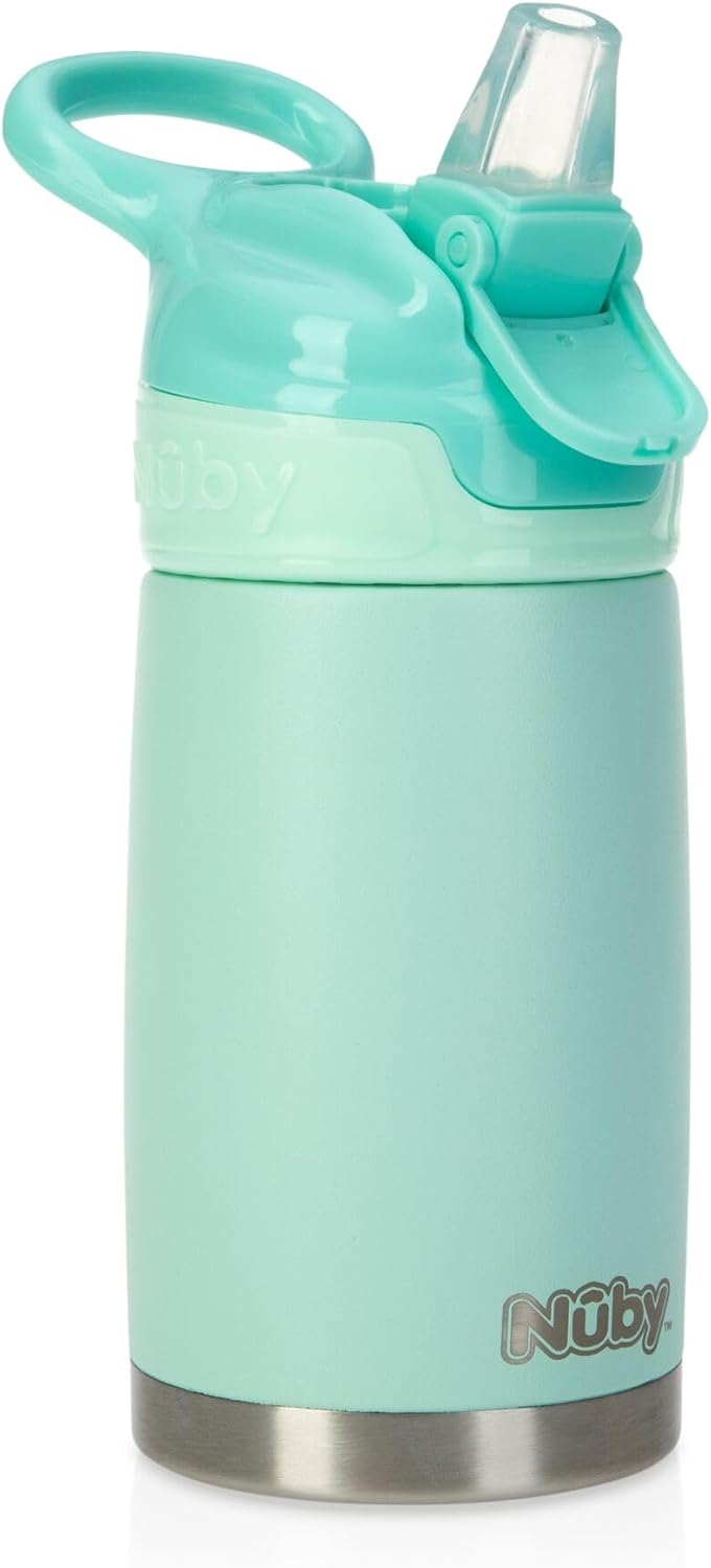 Nuby Gobelet Flip-it en acier inoxydable - Aqua