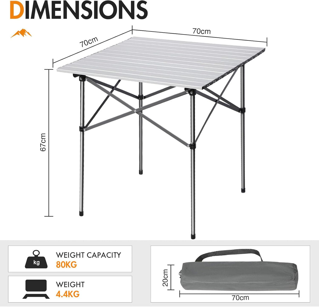 Portal 559 Table de camping 70 x 70 x 67 cm - 1 pièce