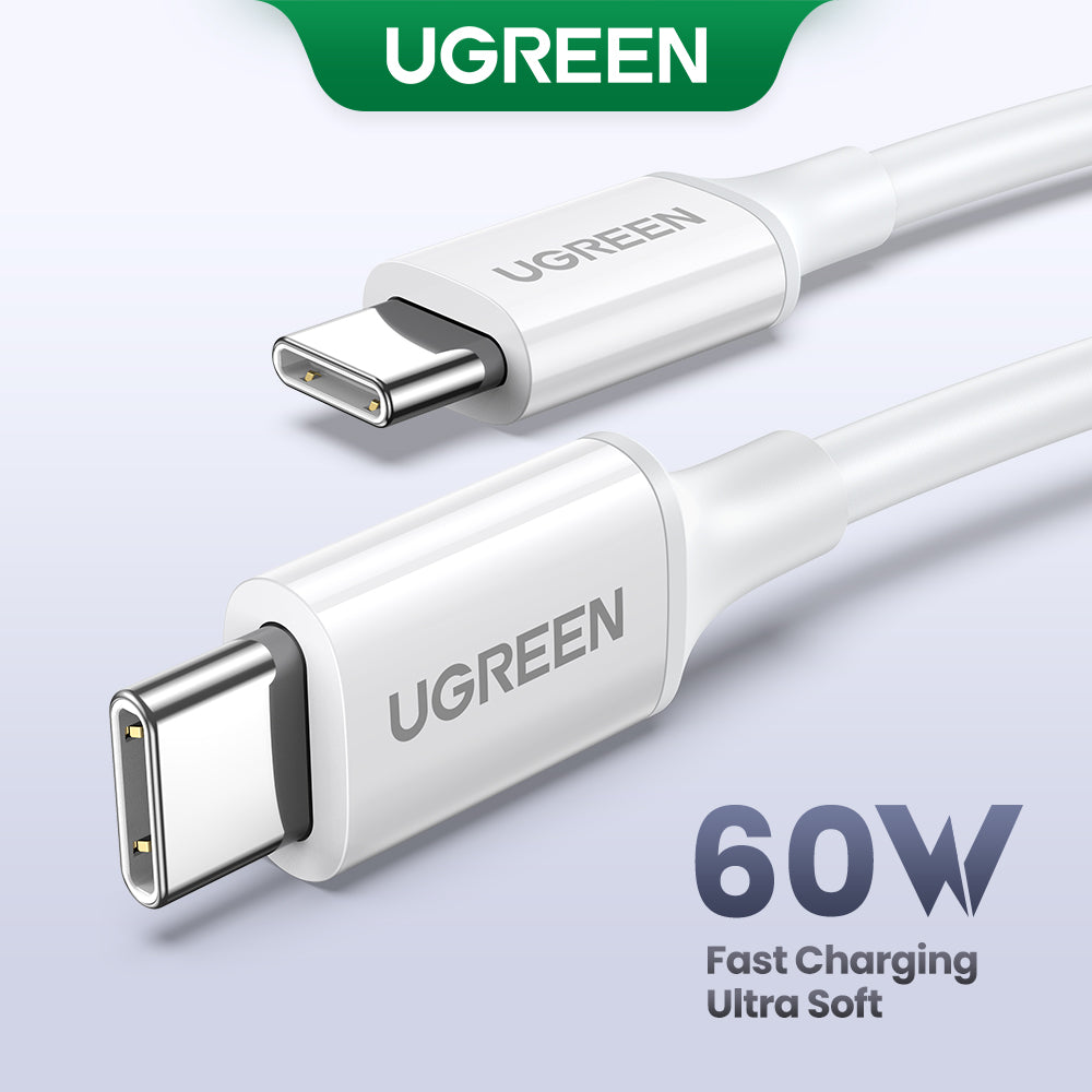 UGREEN Câble USB 2.0 Type C M-M nickel ABS blanc - 1 m