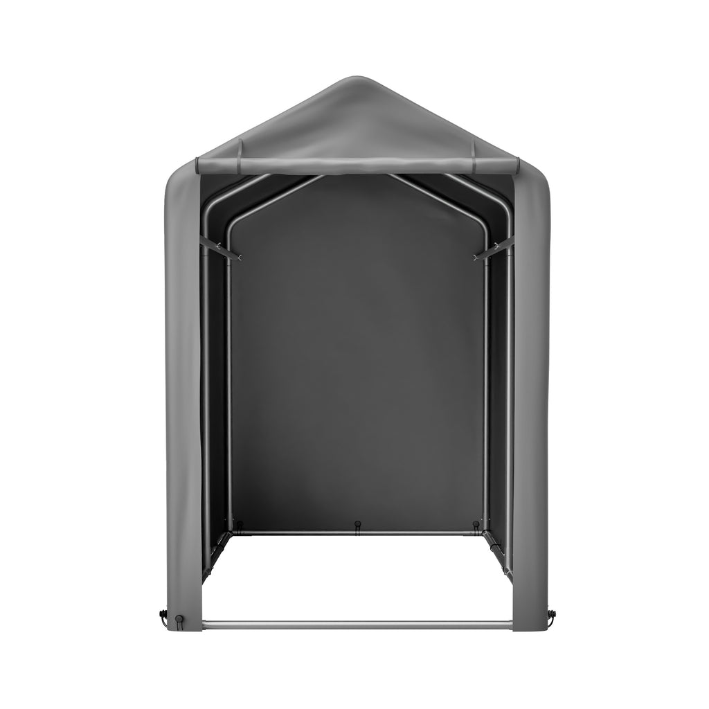 Tente de rangement pour vélos, abri de rangement pour 1 à 2 vélos, atelier et abri pour voiture résistant à l'hiver avec toit en PE résistant aux UV, garage de rangement pour vélos et motos, 100×190×160 cm, gris foncé