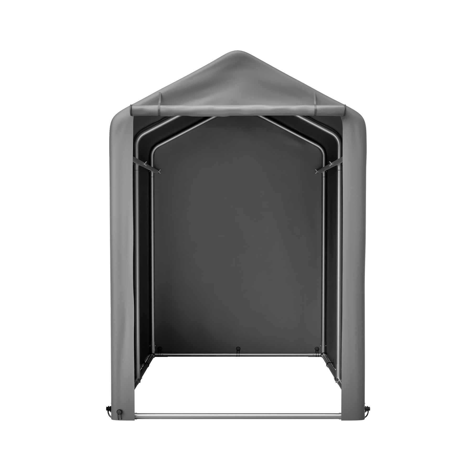 Tente de rangement pour vélos, abri de rangement pour 1 à 2 vélos, atelier et abri pour voiture résistant à l'hiver avec toit en PE résistant aux UV, garage de rangement pour vélos et motos, 100×190×160 cm, gris foncé