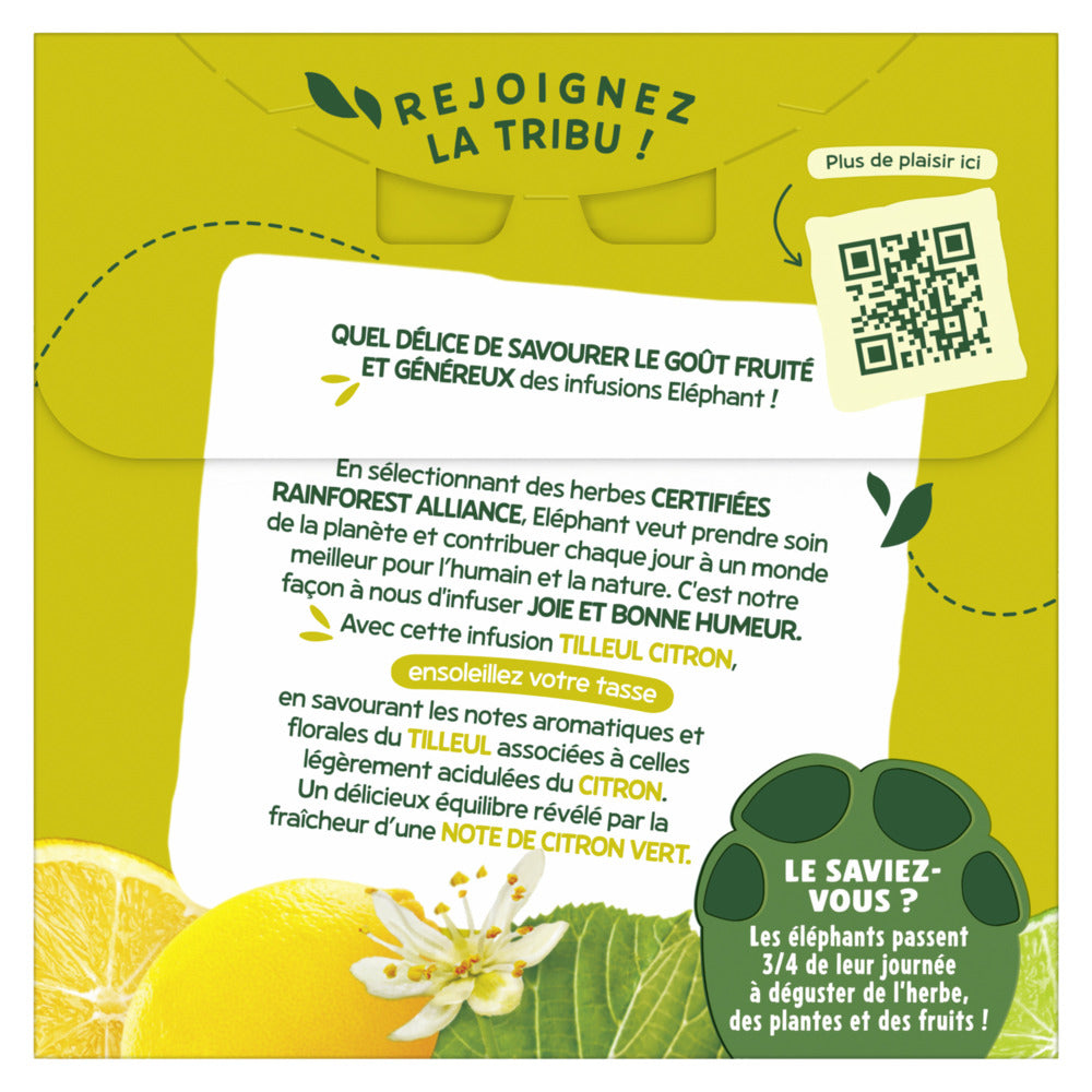 ELEPHANT Infusion Tilleul Citron x20 28g