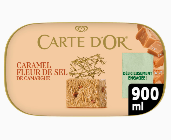 CARTE D’OR Glace en bac Caramel fleur de sel - 900 ml