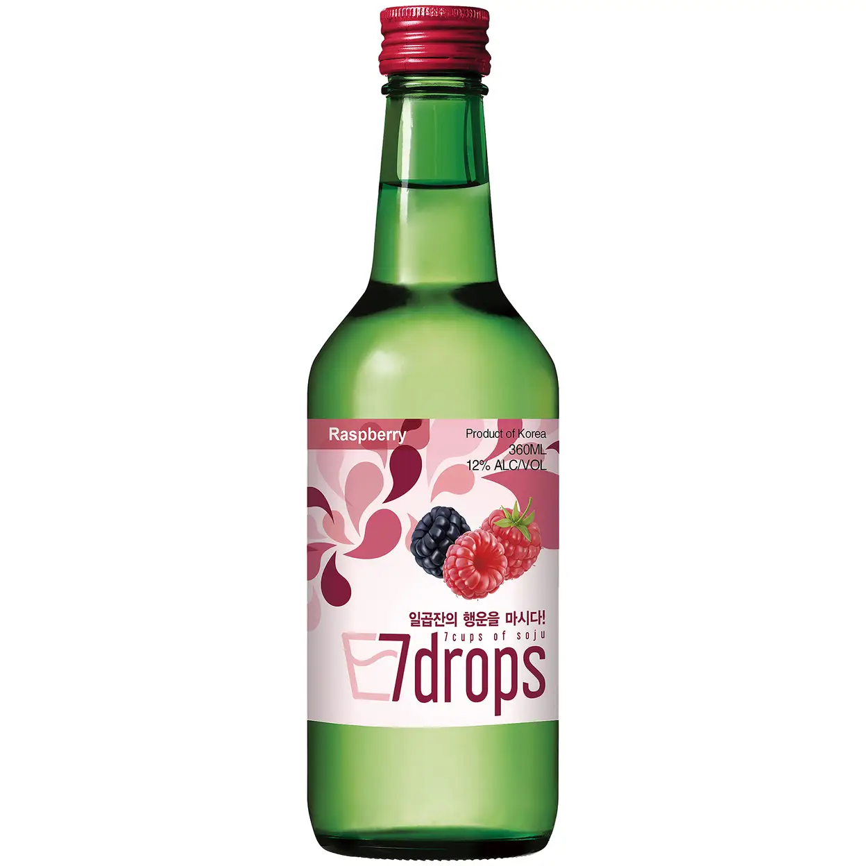 7DROPS Soju à la framboise Alc. 12 % 360 ml