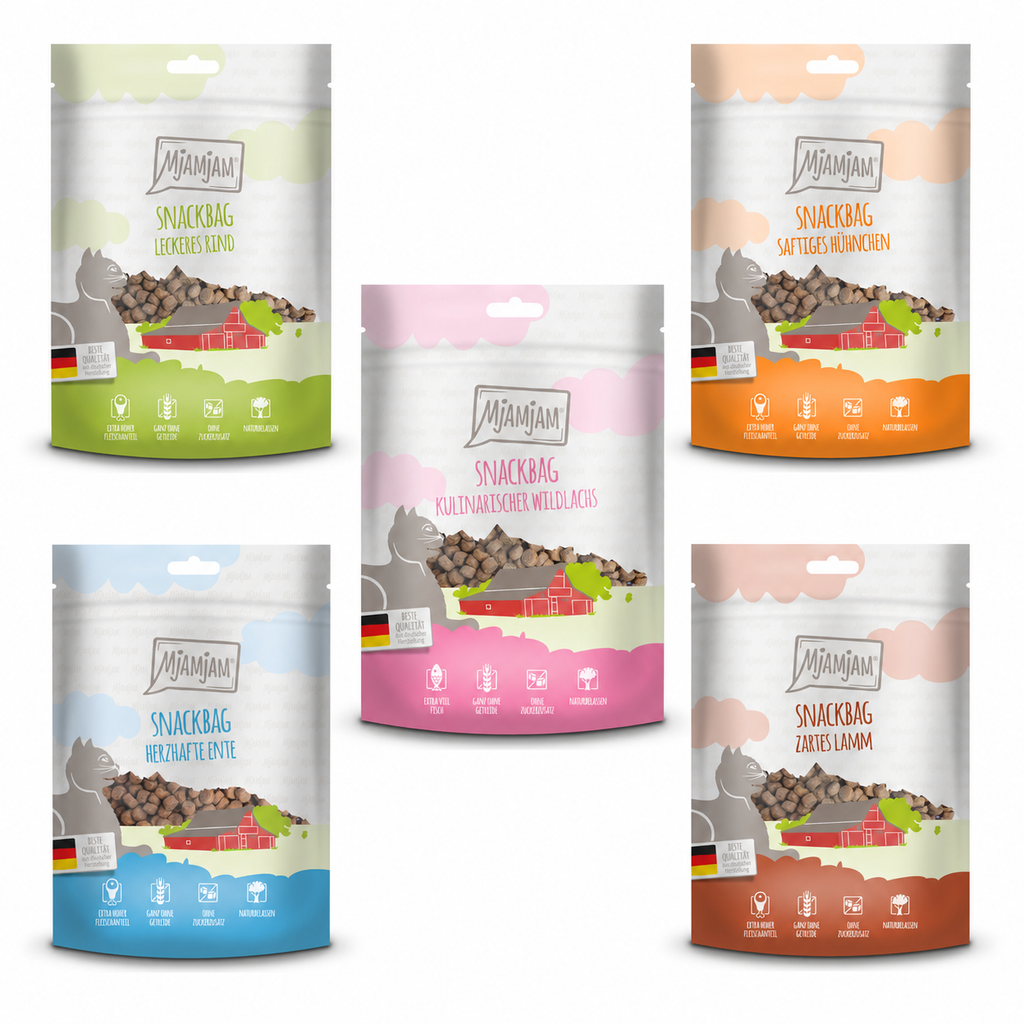 MjAMjAM Friandises pour chat assorties 4 x 125 g
