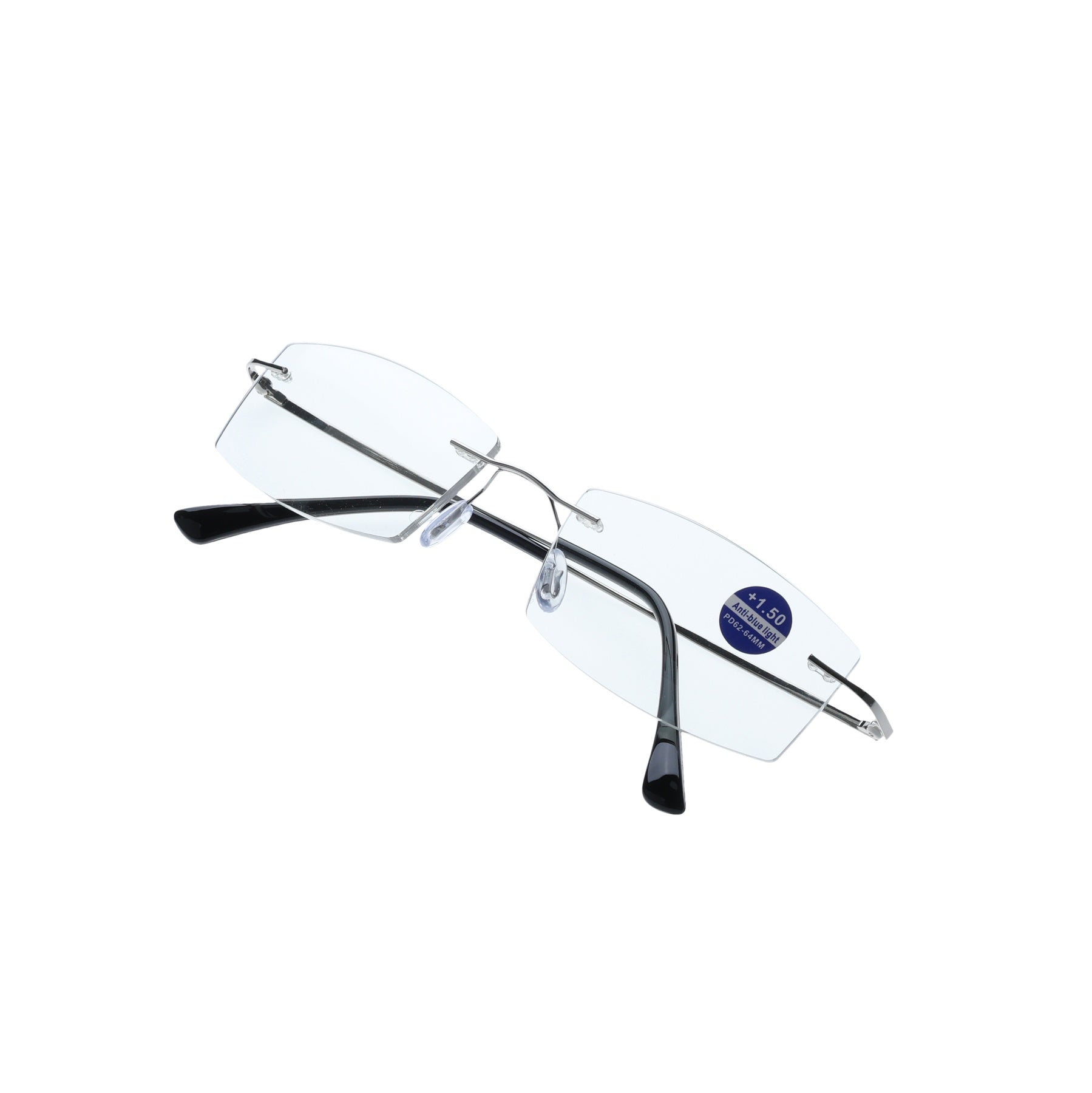 Lunettes de lecture sans monture 400d (Argent) [Style classique] unisexes, simples et durables, indispensables pour le bureau et la maison