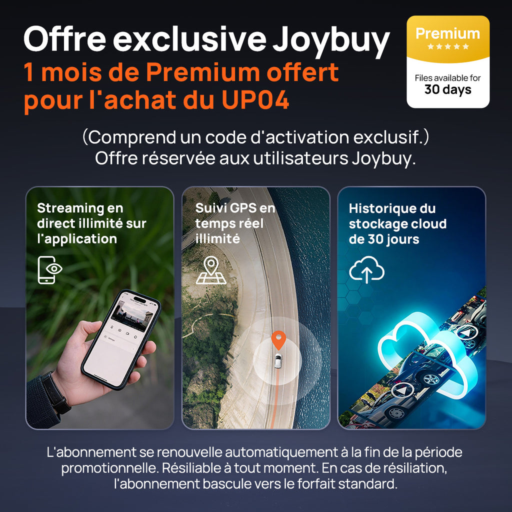 70mai Kit de câblage 4G UP04, Adaptateur d'alimentation type C pour A510, A810, 4K Omni, M800, Accessoire de caméra embarquée pour mode parking 24 h
