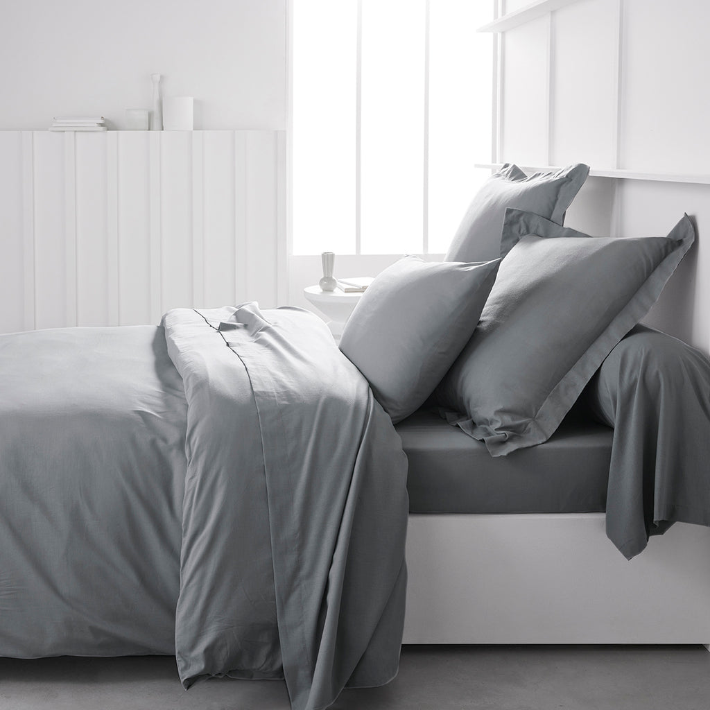 TODAY Essential Housse de couette en coton acier - 240 x 260 cm