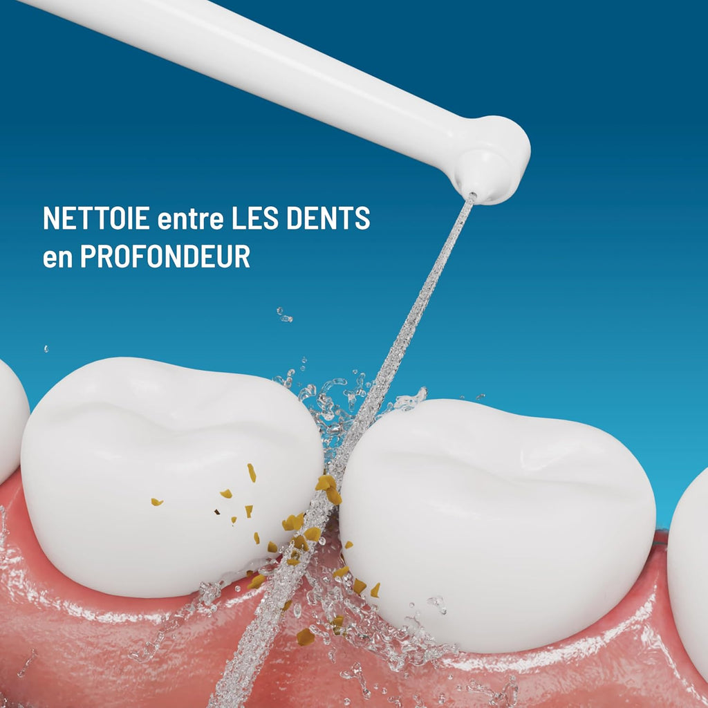Haepi Julia – Brosse à dents électrique sonique 3-en-1 | Brossage + Jet interdentaire + Nettoyage des gencives | 48 000 vibrations/min | Rechargeable par USB