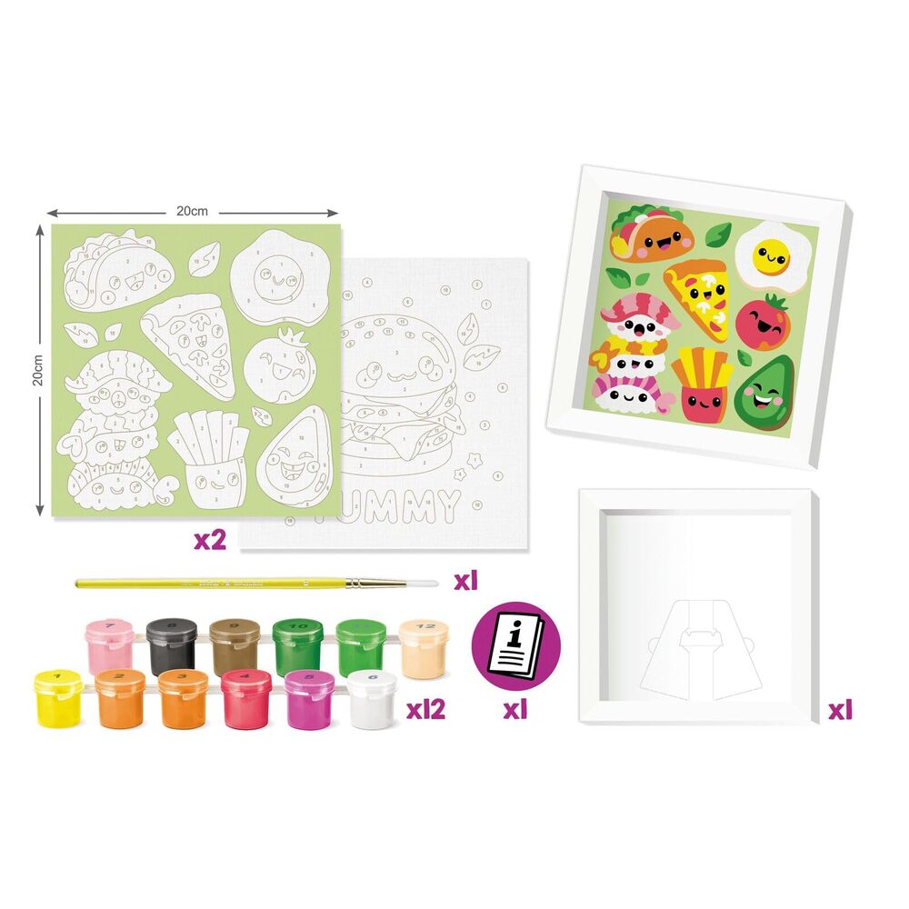 Maped Creativ Peinture par Numéros – Kawai Food Salty – Activité de Peinture pour Enfants