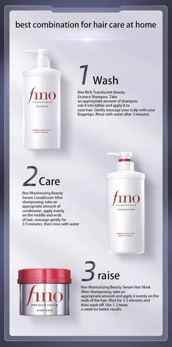 SHISEIDO fino Après-shampooing réparateur pour cheveux abîmés 550 ml