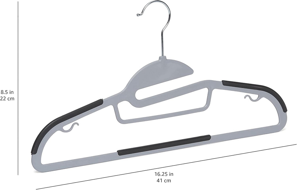 ANQI Lot de 20 cintres en plastique Gris