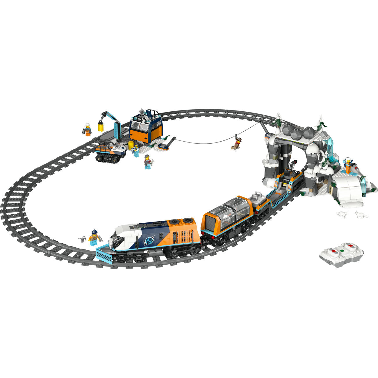LEGO City 60470 Le train express des explorateurs en Arctique