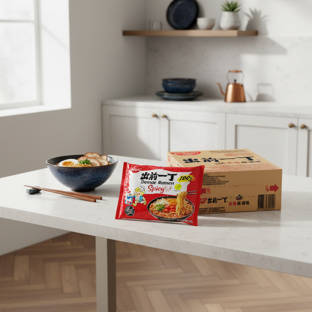 NISSIN Demae Nouilles Instantanées Piquantes en Sachet 30 x 100 g 1 boîte