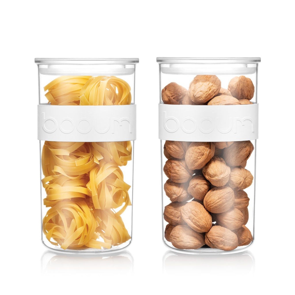 Bodum Presso Lot de 2 boîtes de conservation avec couvercle blanc - 2 L