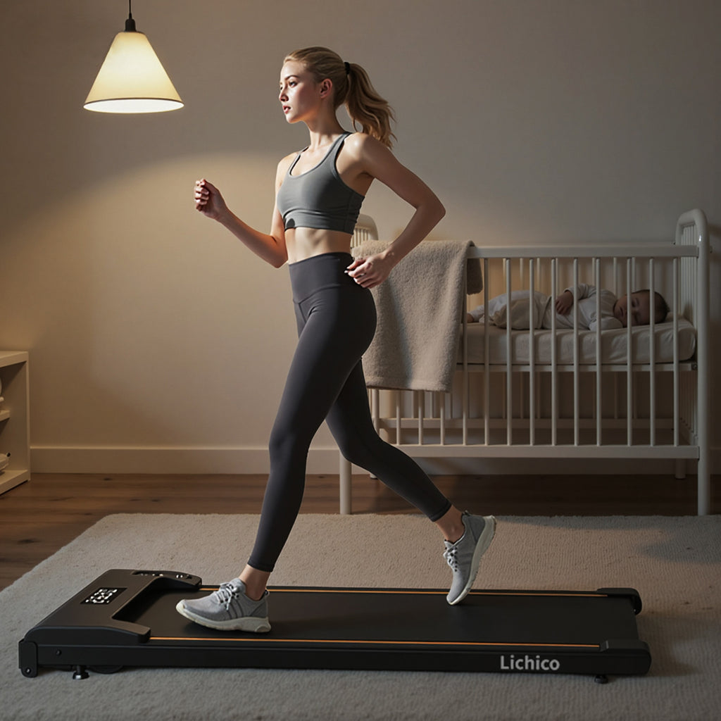 lichico Tapis de course de marche sous bureau Capacité max. 130 kg Fitness à domicile