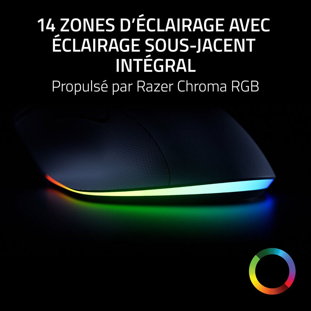 Razer Pro Click V2 Souris Gaming sans fil - 30000 DPI, 9 Bouttons - Noir