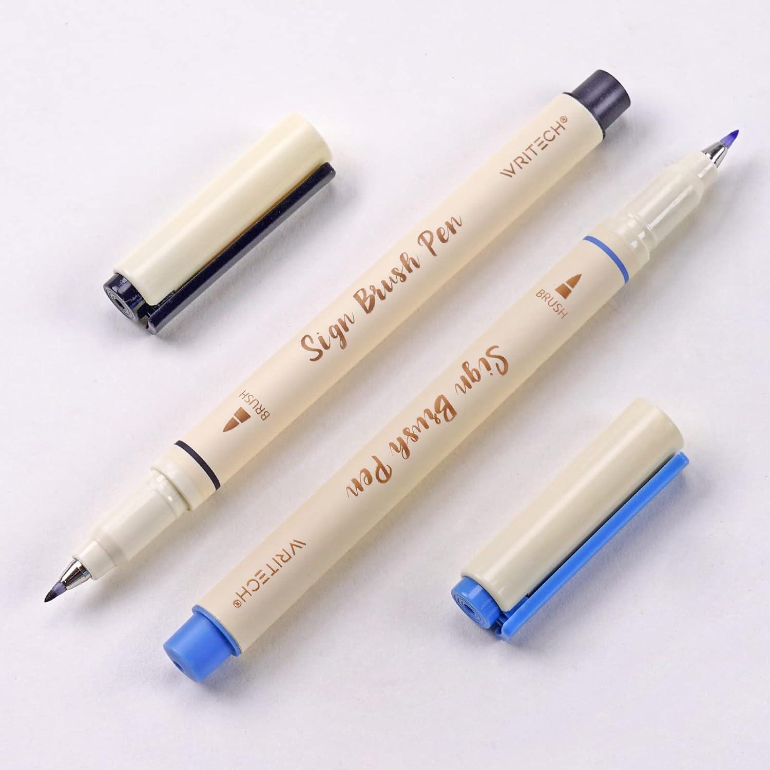 WRITECH Arts Sign stylo pinceau, 12 couleurs assorties