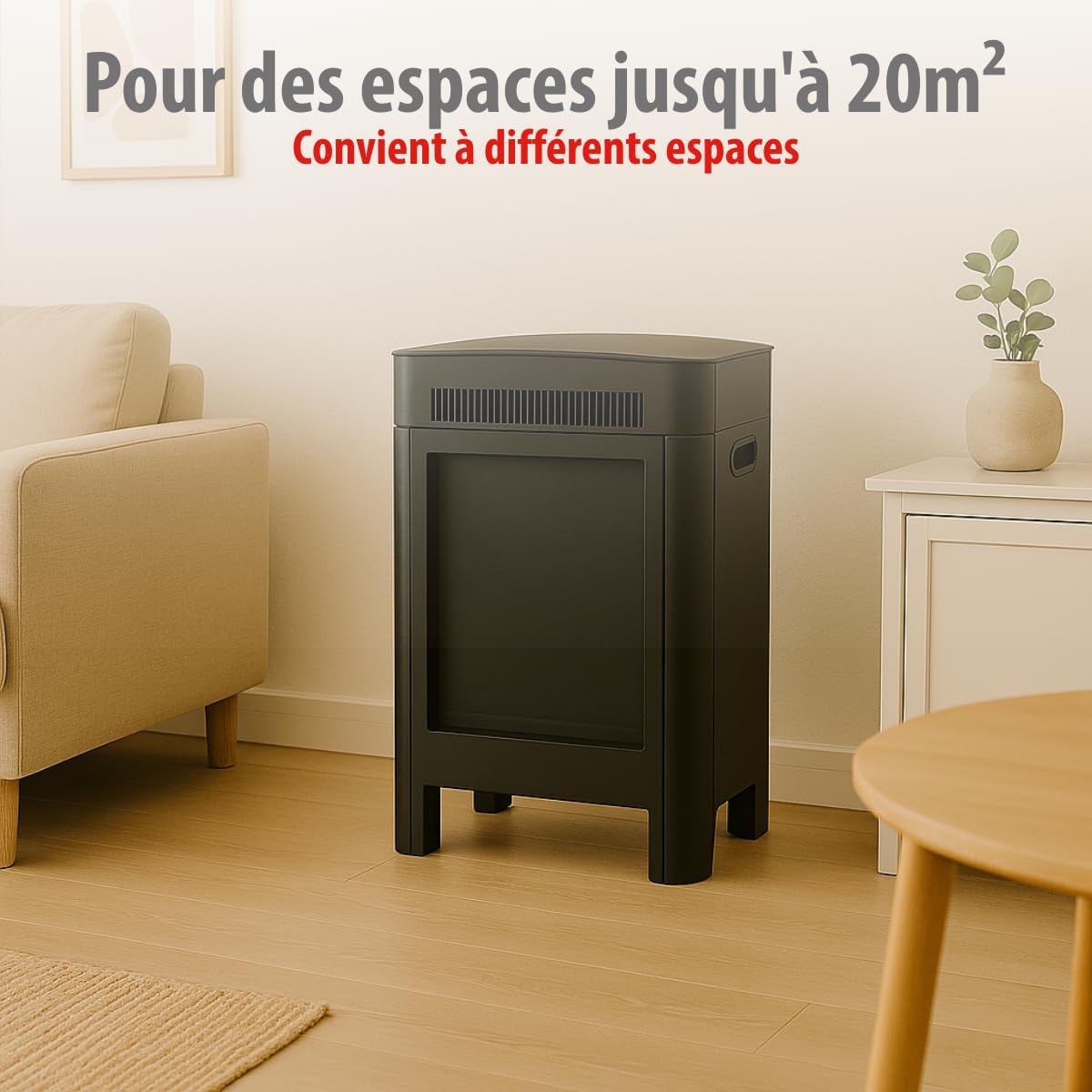 Alpina Cheminée électrique portable LED Luzern 1800 W