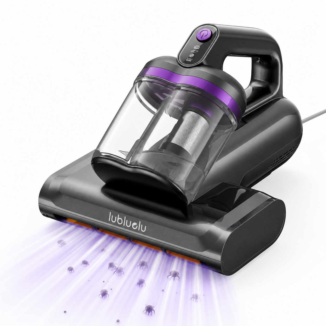 Lubluelu Aspirateur matelas UV anti-acariens CM208 aspiration 15 kPa séchage à l'air chaud 55 °C