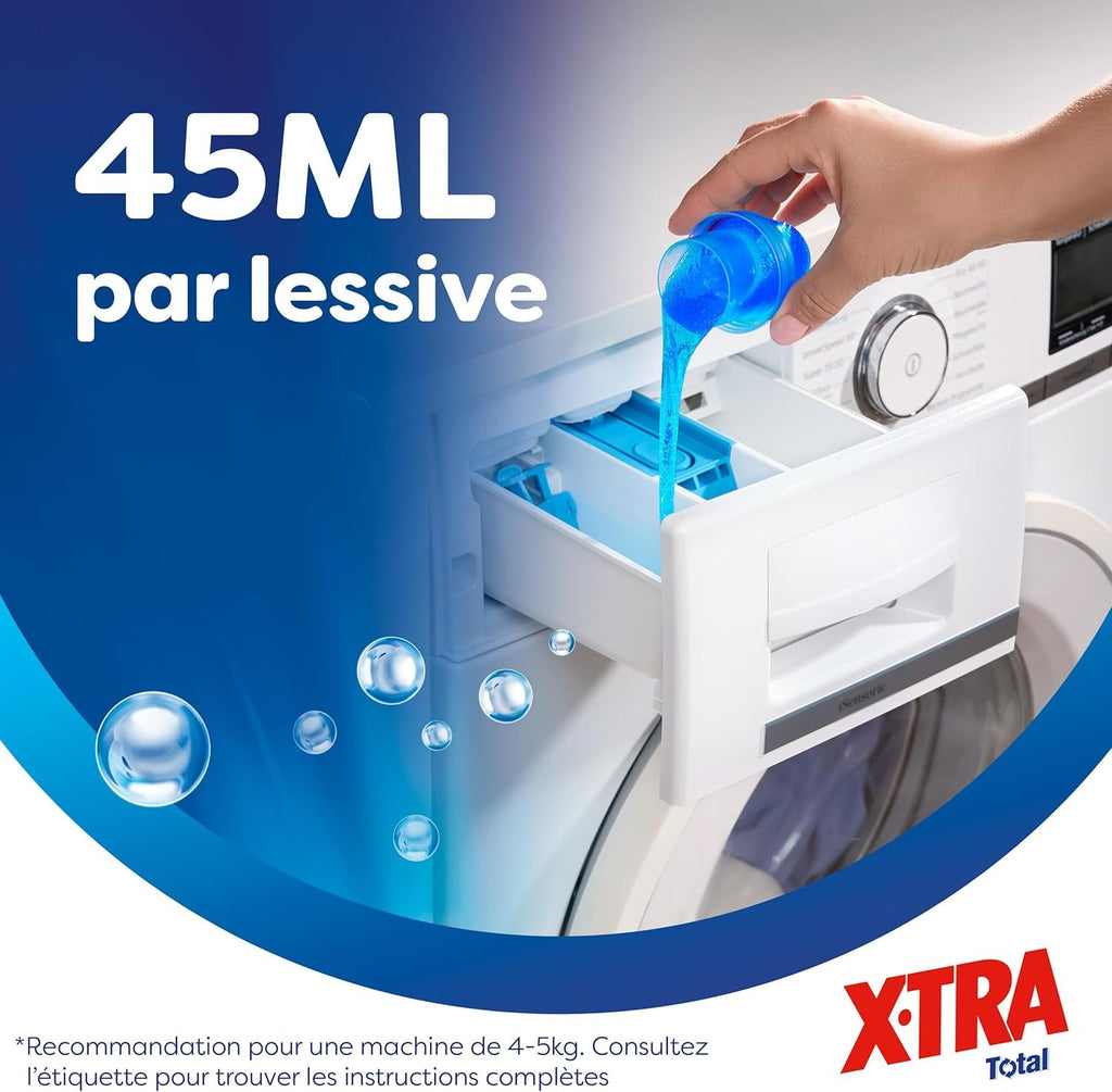 X-TRA Total 4+1 Lessive Liquide Tous Textiles 1 215 L (27 Lavages)