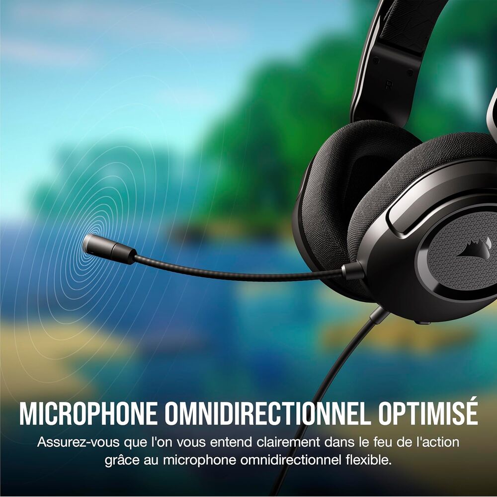 Corsair HS35 v2 Casque Gaming Filaire (Jack 3,5 mm) - Micro intégré - Carbone