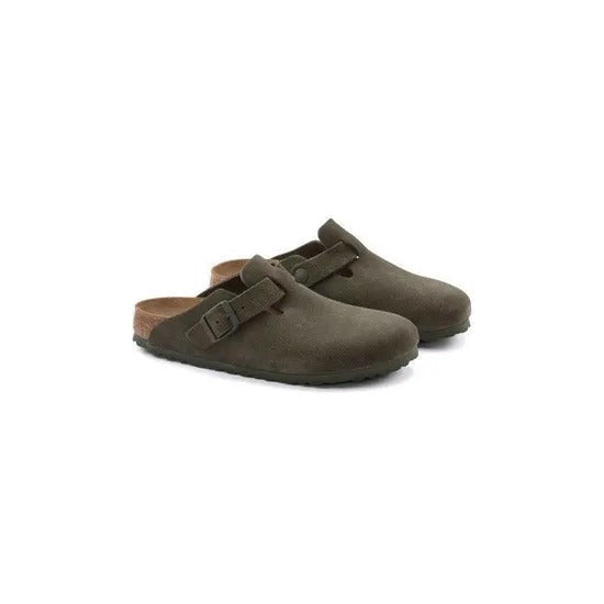 Birkenstock Sabots Boston en Cuir Daim, Thym